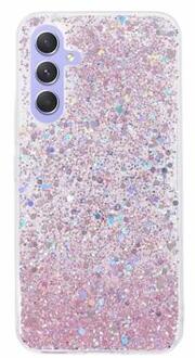 Samsung Galaxy A34 5G Glitter Flakes TPU Case - Pink