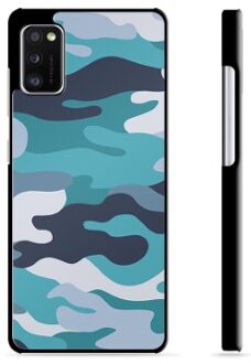 Samsung Galaxy A41 Beschermhoes - Blauw Camouflage
