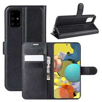 Samsung Galaxy A51 5G Portemonnee Hoesje met Magneetsluiting - Zwart