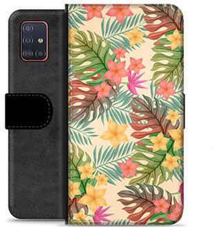 Samsung Galaxy A51 Premium Wallet Hoesje - Roze Bloemen