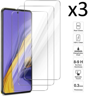 Samsung Galaxy A51 Set 3 PCs screen Protector tempered glass anti-scratch ultra slim easy to install