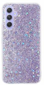 Samsung Galaxy A54 5G Glitter Flakes TPU Case - Purple