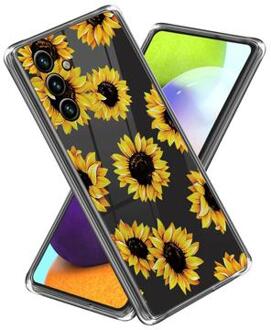 Samsung Galaxy A55 Stijlvolle Ultradunne TPU Hoesje - Zonnebloemen