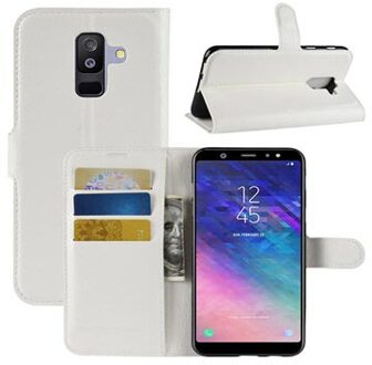 Samsung Galaxy A6+ (2018) Wallet Case met Standaard - Wit