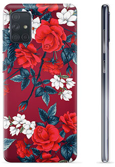 Samsung Galaxy A71 TPU Hoesje - Vintage Bloemen