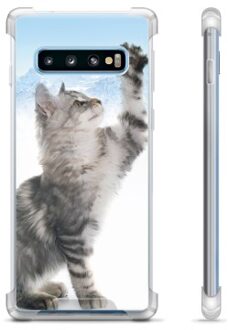 Samsung Galaxy S10 Hybrid Hoesje - Kat