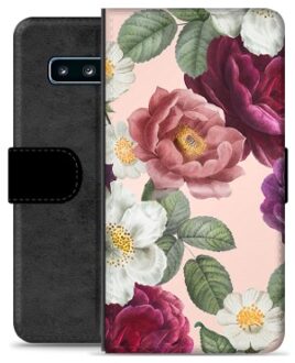 Samsung Galaxy S10+ Premium Wallet Hoesje - Romantische Bloemen
