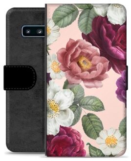 Samsung Galaxy S10 Premium Portemonnee Hoesje - Romantische Bloemen
