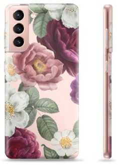 Samsung Galaxy S21 5G TPU Hoesje - Romantische Bloemen