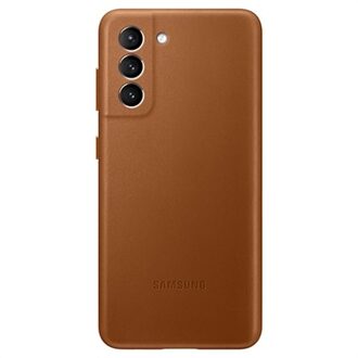 Samsung Galaxy S21 Plus Back Cover Leer Bruin