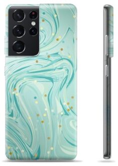 Samsung Galaxy S21 Ultra 5G TPU Hoesje - Groen Mint