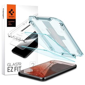 Samsung Galaxy S22 Screen Protector - Spigen Glass Met Montage Frame EZ FIT - 2 Pack transparant