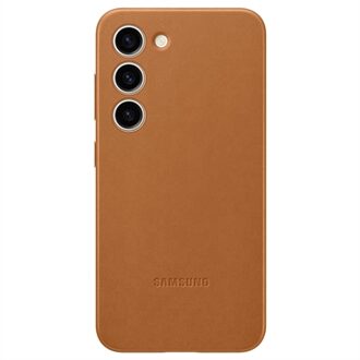 Samsung Galaxy S23+ Hoesje - Samsung Leather Case - Camel