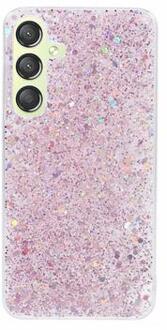 Samsung Galaxy S24 Glitter Flakes TPU Case - Pink