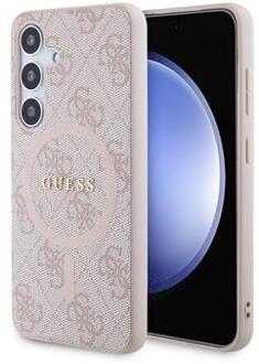 Samsung Galaxy S24+ Guess 4G Gekleurde Ring Case - MagSafe compatibel - Roze