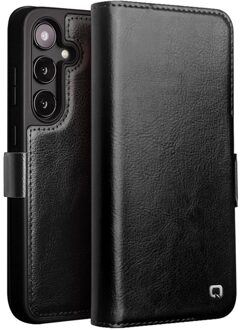 Samsung Galaxy S24 Plus - Leren bookcase hoes - Zwart