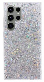 Samsung Galaxy S24 Ultra Glitter Flakes TPU Case - Silver