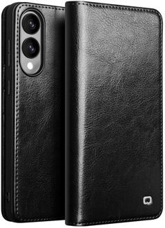 Samsung Galaxy S25 Edge hoesje - Leren bookcase - Zwart