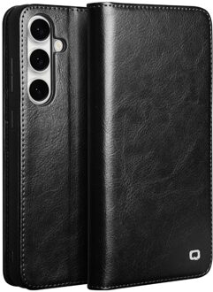 Samsung Galaxy S25 FE hoesje - Leren bookcase - Zwart