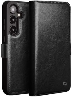 Samsung Galaxy S25 hoesje - Leren bookcase - Zwart