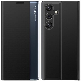 Samsung Galaxy S26 Ultra - PU-Leren Window view cover hoes - Zwart