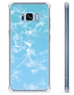 Samsung Galaxy S8 Hybrid Hoesje - Blauw Marmer