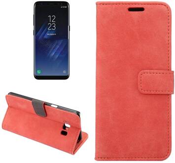 Samsung Galaxy S8 Portemonnee hoesje rood zachte stof