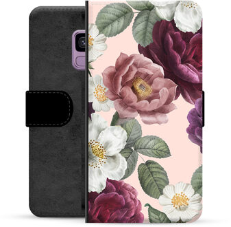 Samsung Galaxy S9 Premium Portemonnee Hoesje - Romantische Bloemen