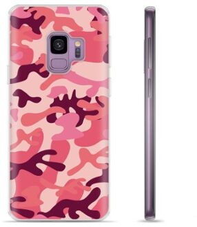 Samsung Galaxy S9 TPU Hoesje - Roze Camouflage
