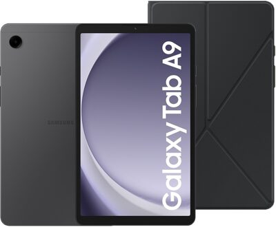 Samsung Galaxy Tab A9 (2023) 64GB Wifi + Book Cover Tablet Zwart