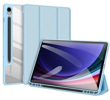 Samsung Galaxy Tab S9 FE Dux Ducis Toby Tri-Fold Smart Folio Hoesje - Baby Blauw