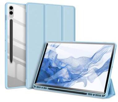 Samsung Galaxy Tab S9 FE+ Dux Ducis Toby Tri-Fold Smart Folio Hoesje - Baby Blauw