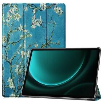 Samsung Galaxy Tab S9 FE+ Tri-Fold Series Smart Folio Case - Wit Bloemen