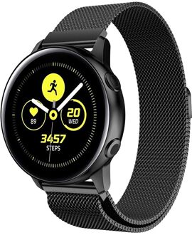 Samsung Galaxy Watch Active Milanees armband - Zwart