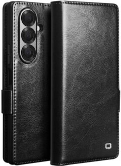 Samsung Galaxy Z Fold 7 hoesje - Leren bookcase - Zwart