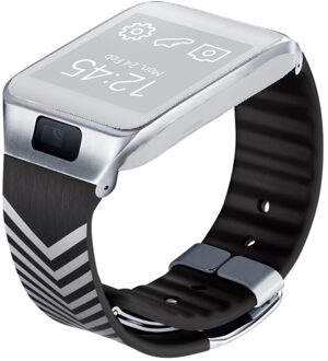 Samsung Gear 2/Neo Strap Chevron Black + Silver Armband