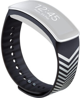 Samsung Gear Fit Strap Chevronblack+Silver Armband