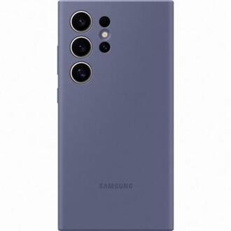 Samsung Hoesje geschikt voor Galaxy S24 Ultra - Siliconen Case - Paars