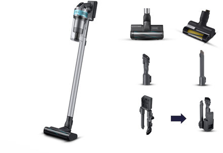 Samsung Jet 75E Turbo VS20B75AGR1/WA Steelstofzuiger zonder zak Groen