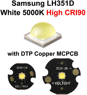 Samsung LH351D Neutral White 5000K High CRI90 LED Emitter (SPHWHTL3DA0GF4RTS6) with KDLITKER 16mm / 20mm DTP Copper MCPCB