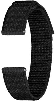 Samsung Originele Feather Fabric Band voor de Samsung Galaxy Watch 4 / 5 / 6 / 7 - 20 mm - S/M - Zwart - Medium/Small