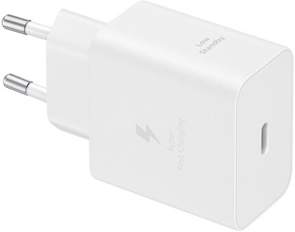 Samsung Originele Power Adapter met USB-C kabel - Oplader - USB-C aansluiting - Fast Charge - 45 Watt - 1,8 meter – Wit - One size