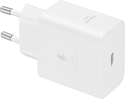Samsung Originele Power Adapter met USB-C kabel - Oplader - USB-C aansluiting - Fast Charge - 45 Watt - 1,8 meter – Wit - One size