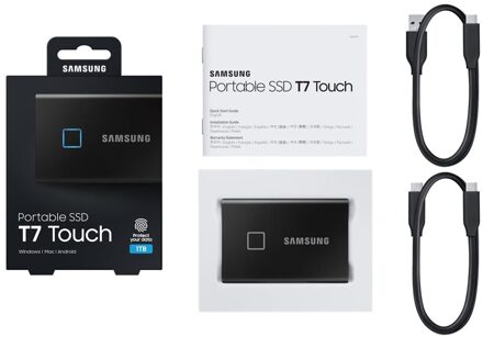 Samsung Portable SSD T7 Touch 1TB Externe SSD Zwart