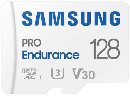 Samsung PRO Endurance + Adapter microSDXC 128GB Micro SD-kaart Wit