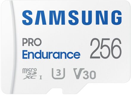 Samsung PRO Endurance + Adapter microSDXC 256GB Micro SD-kaart Wit