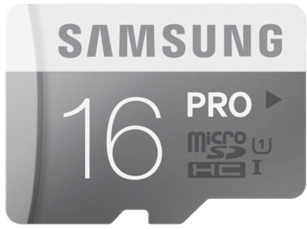 Samsung Pro microSDHC UHS-I 16GB Geheugenkaart