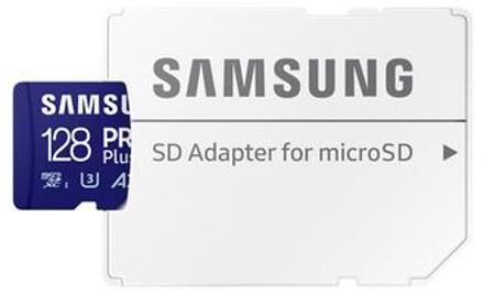 Samsung PRO Plus 128GB (2023) microSDXC + SD Adapter Micro SD-kaart Blauw