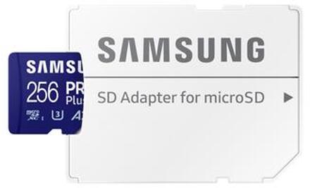 Samsung PRO Plus 256GB (2023) microSDXC + SD Adapter Micro SD-kaart Blauw