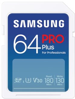 Samsung Pro Plus SD Card 64GB SD-Kaart Wit